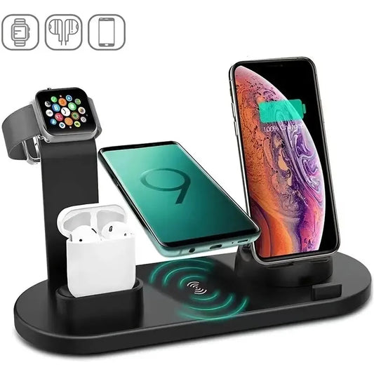 5 σε 1 Ασύρματος Φορτιστής Stand Pad για iPhone